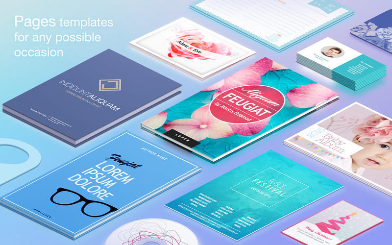 Publisher Lab for  Pages 4.3.5 – Unique page-template designs for Apple Pages. screenshot