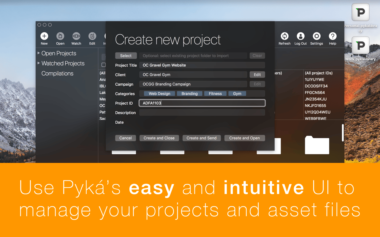 Pyká Project Manager 1.0.8 – A revolutionary new project library app. screenshot
