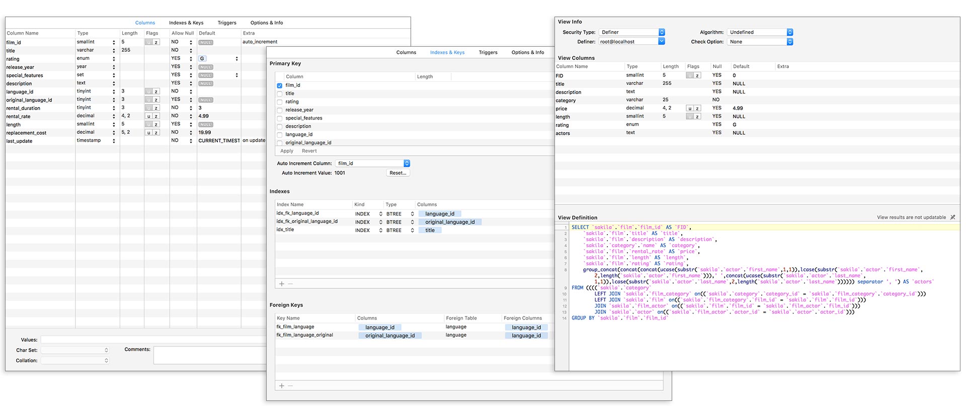 Querious 2.1.11 – MySQL database management application. screenshot