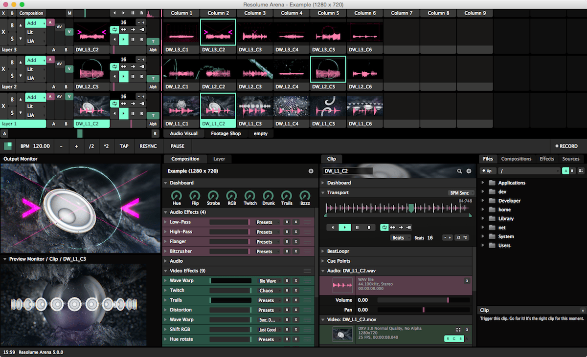 Resolume Arena 7.16.0 screenshot