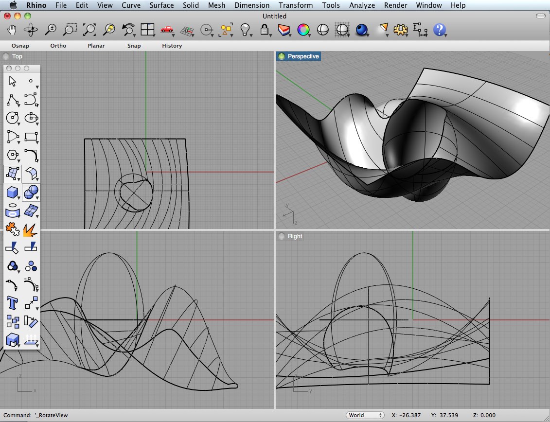 RhinoWIP 5.4 – Versatile 3D modeler. screenshot