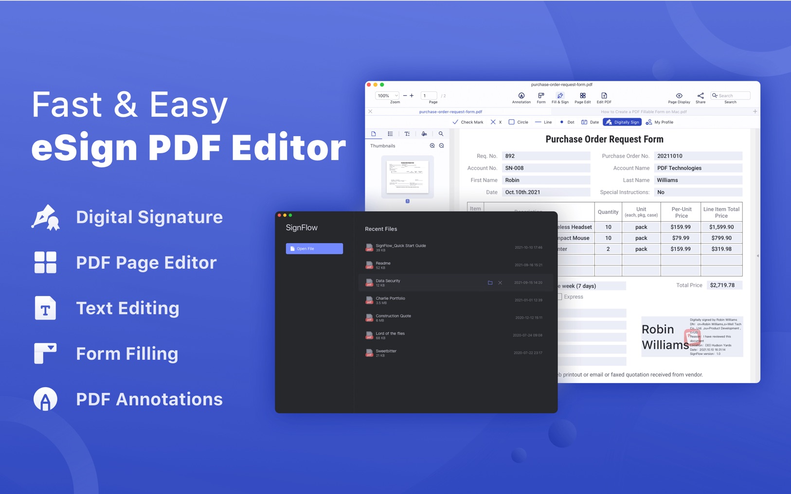 SignFlow – eSign PDF Editor 1.1 screenshot