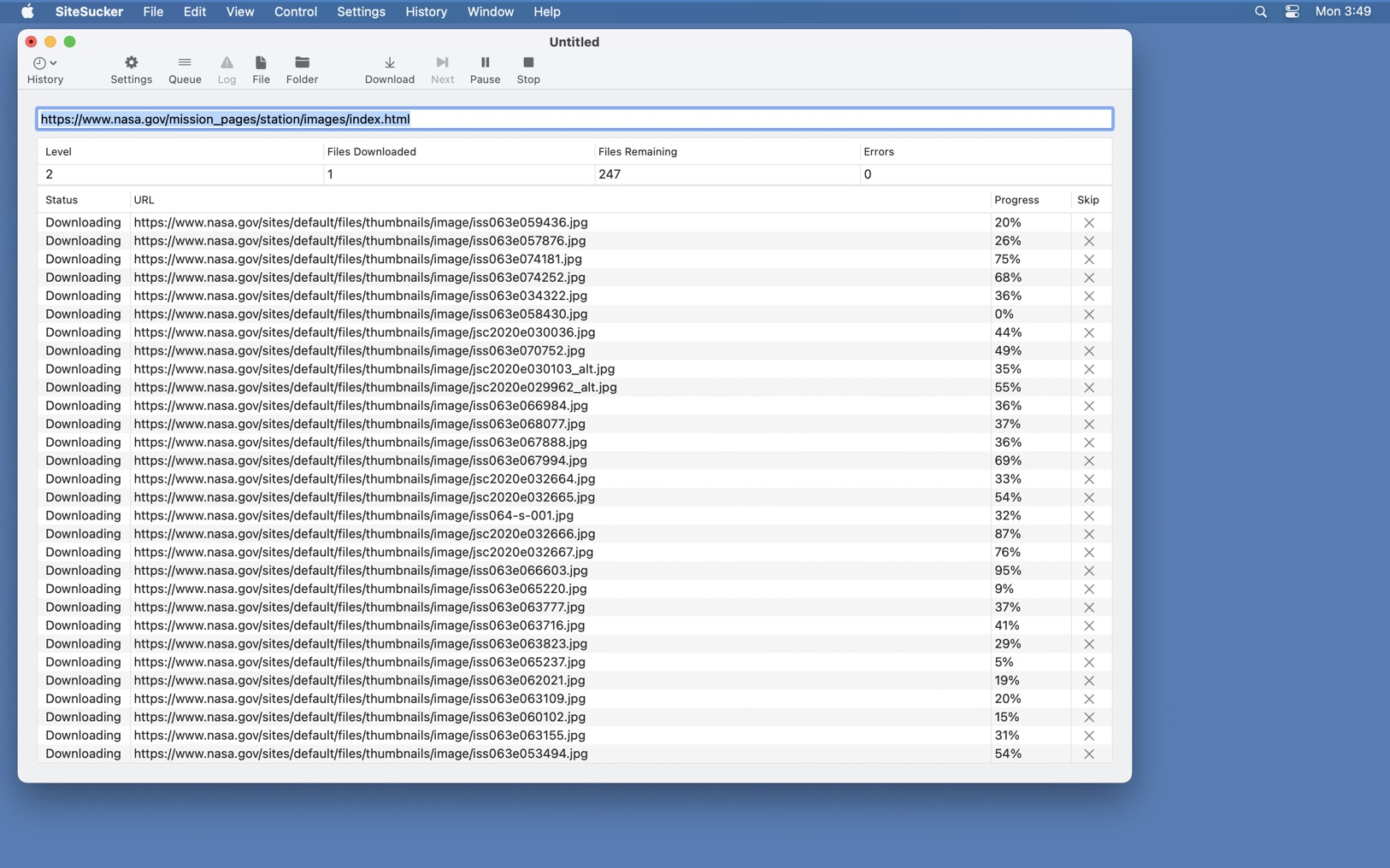 SiteSucker Pro 6.2.1 screenshot