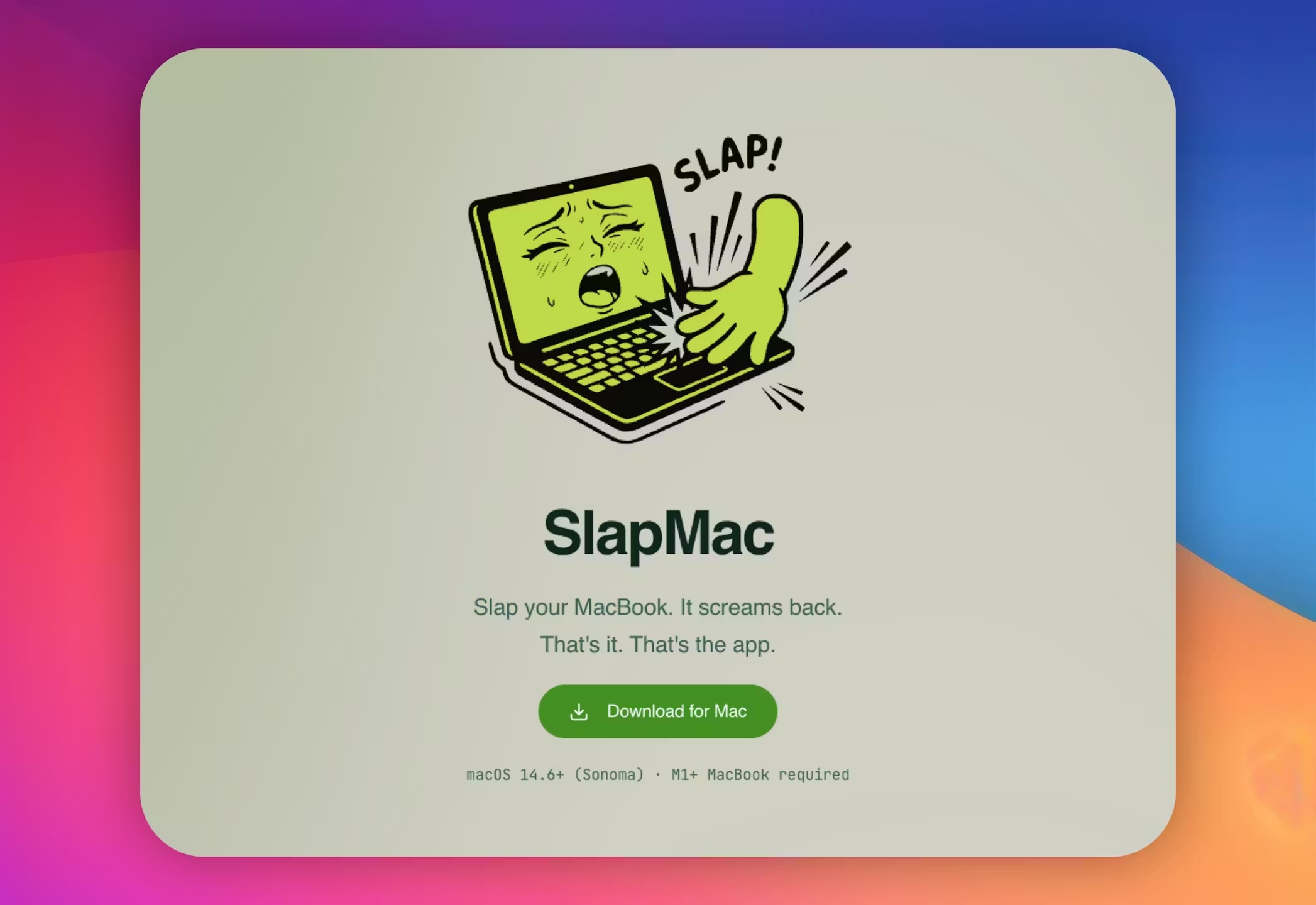 SlapMac 1.3.0 screenshot