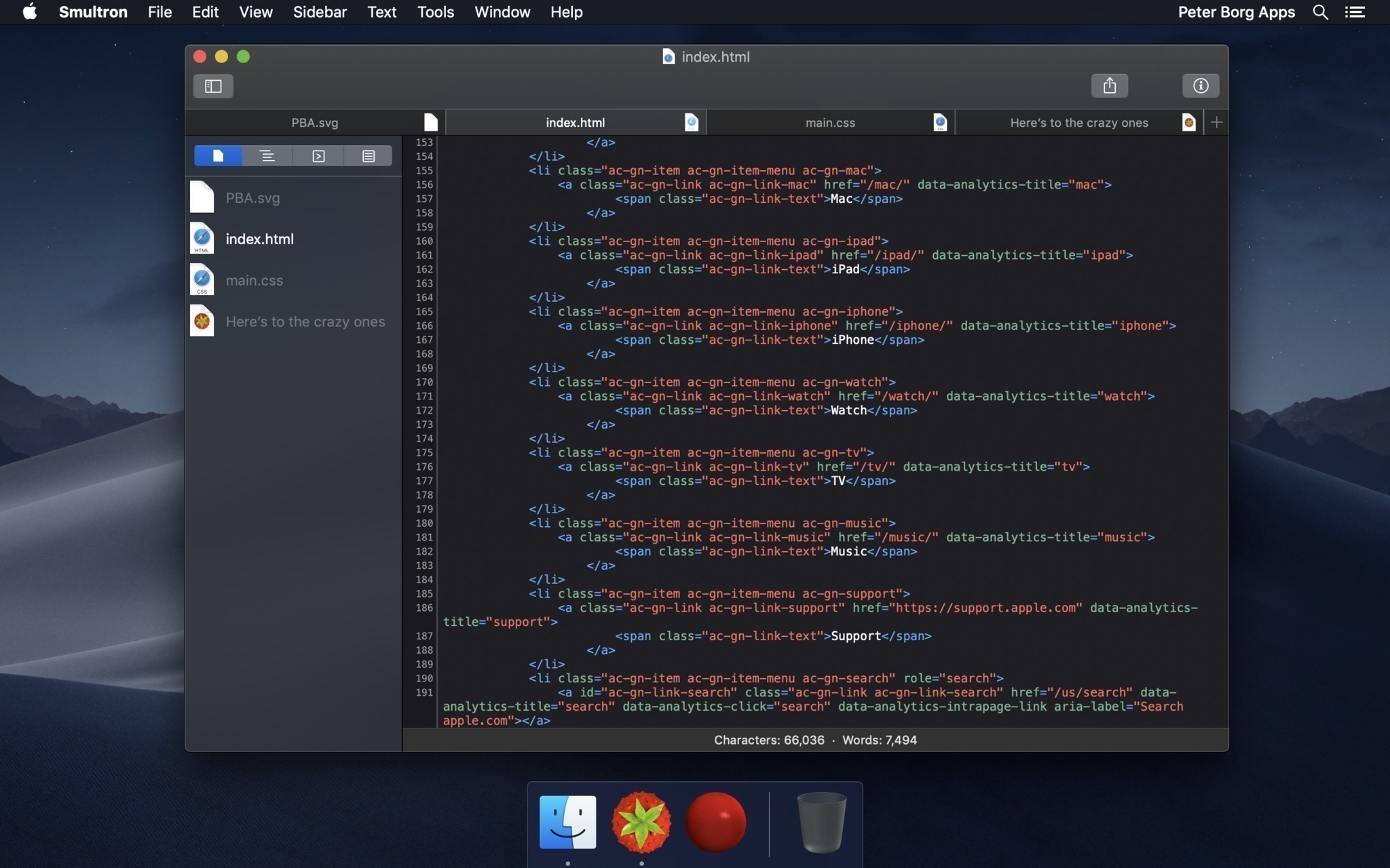 Smultron 10.0.4 – Easy-to-use, powerful text editor. screenshot