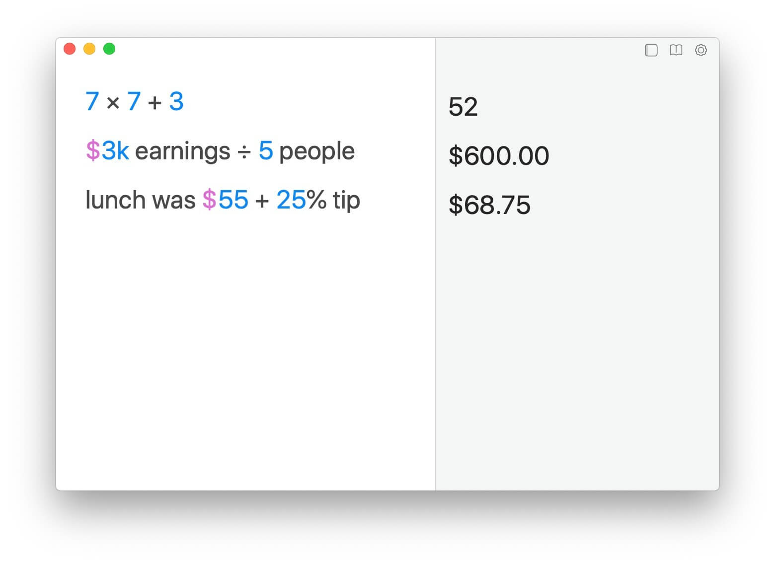 Soulver 2.6.7 – Smart notepad with built-in calculator. screenshot