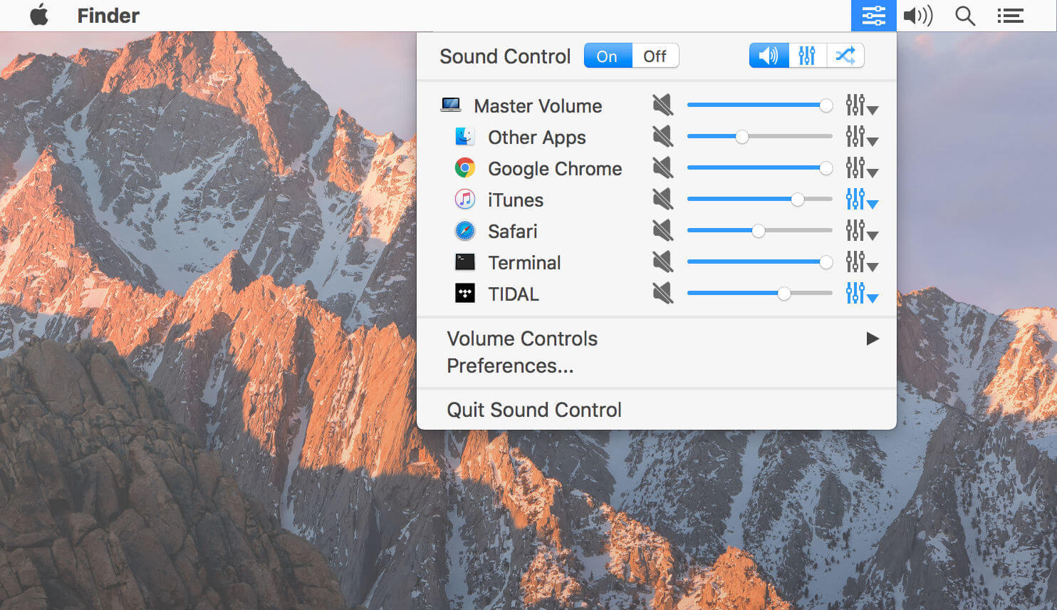 Sound Control 2.6.1 screenshot