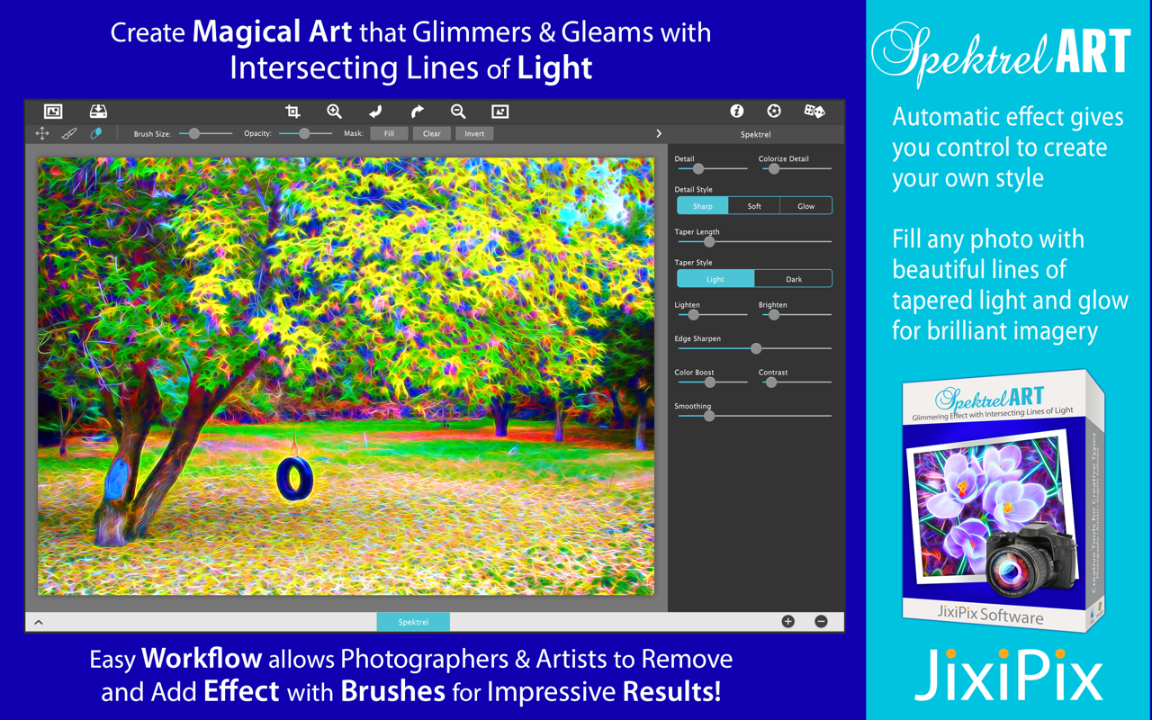 Spektrel Art 1.1.0 – Create magical art that glimmers and gleams with intersecting lines of tapered light. screenshot
