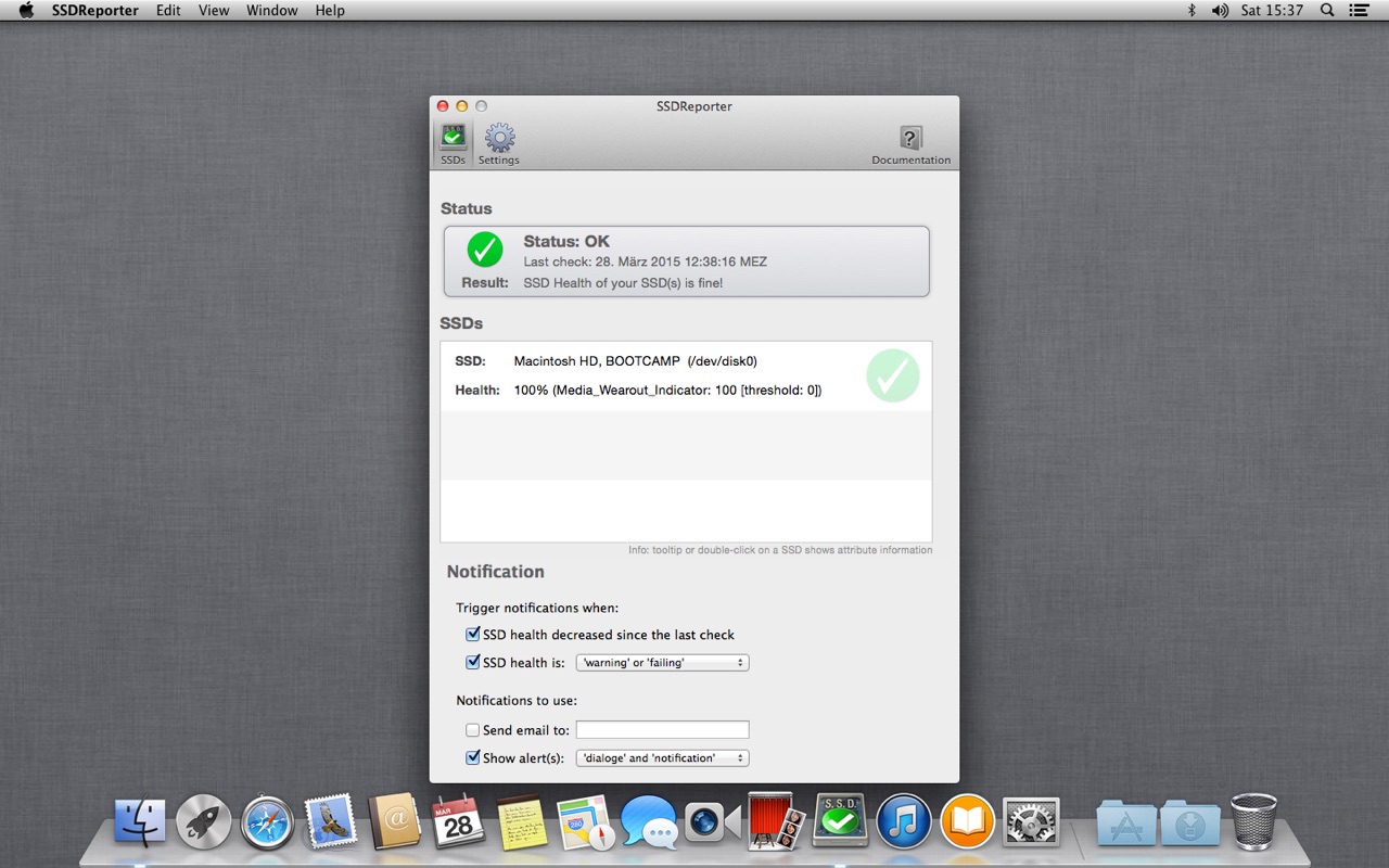SSDReporter 1.1.0 – Health-check for solid-state drives. screenshot