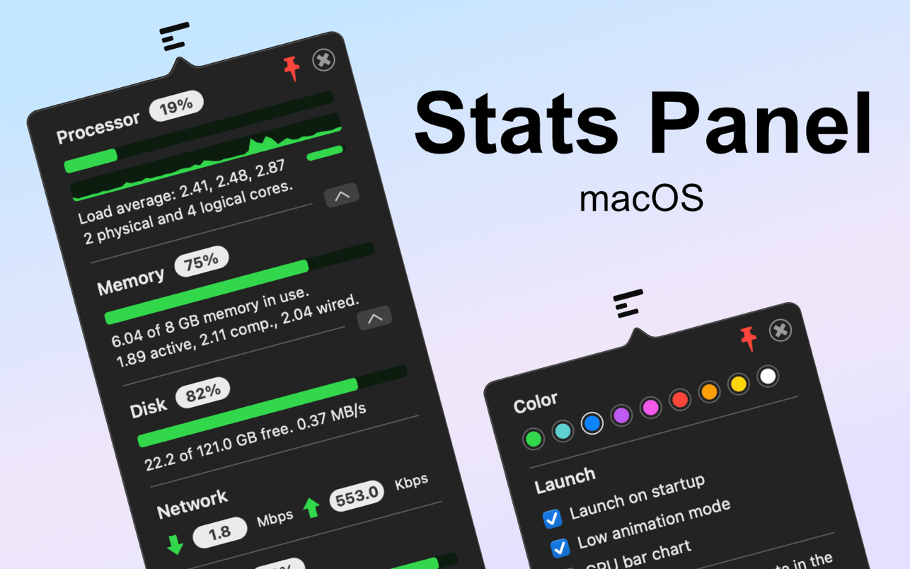 Stats Panel 1.3.0 screenshot