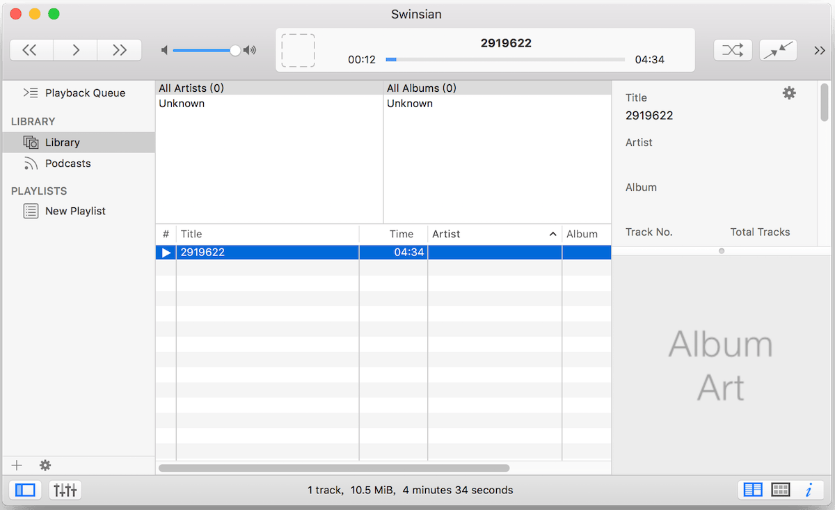 Swinsian 3.0.8 screenshot