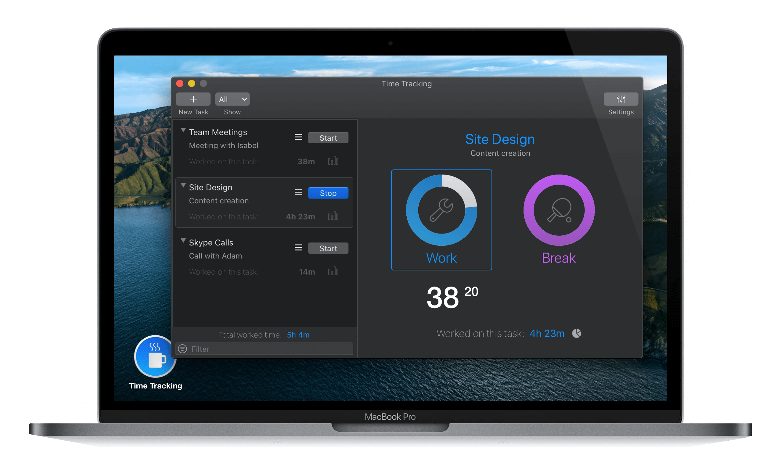 Time Tracking Pro 1.4 screenshot