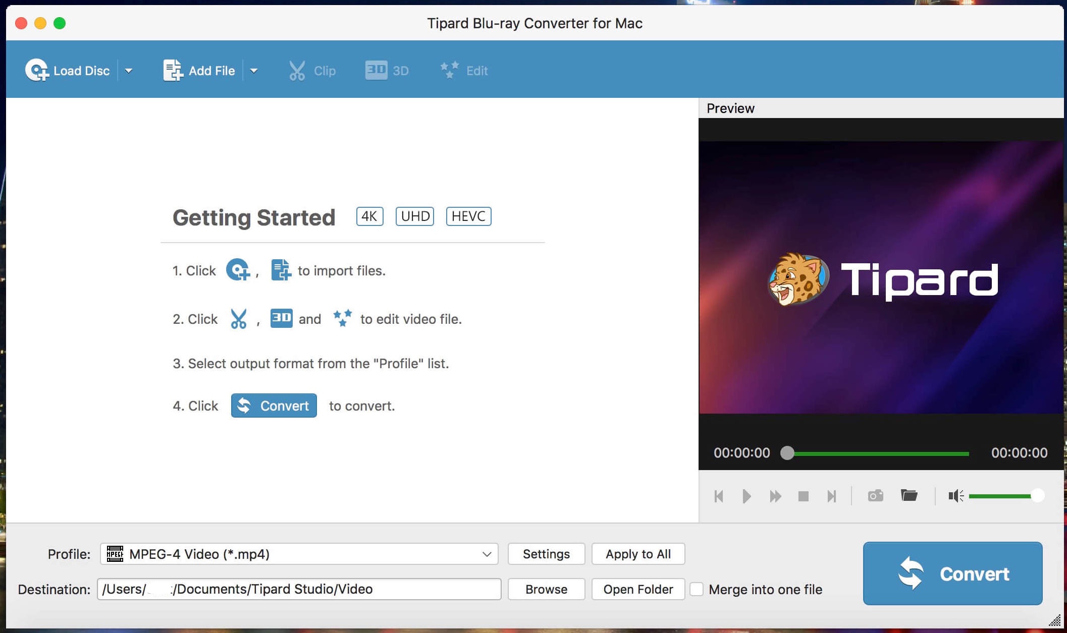 Tipard Blu-ray Converter 10.0.82 screenshot