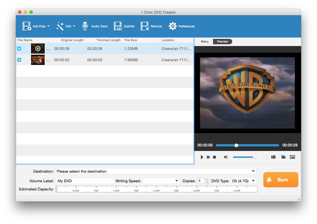Tipard DVD Creator 1.3.72 – Create DVD with any videos. screenshot