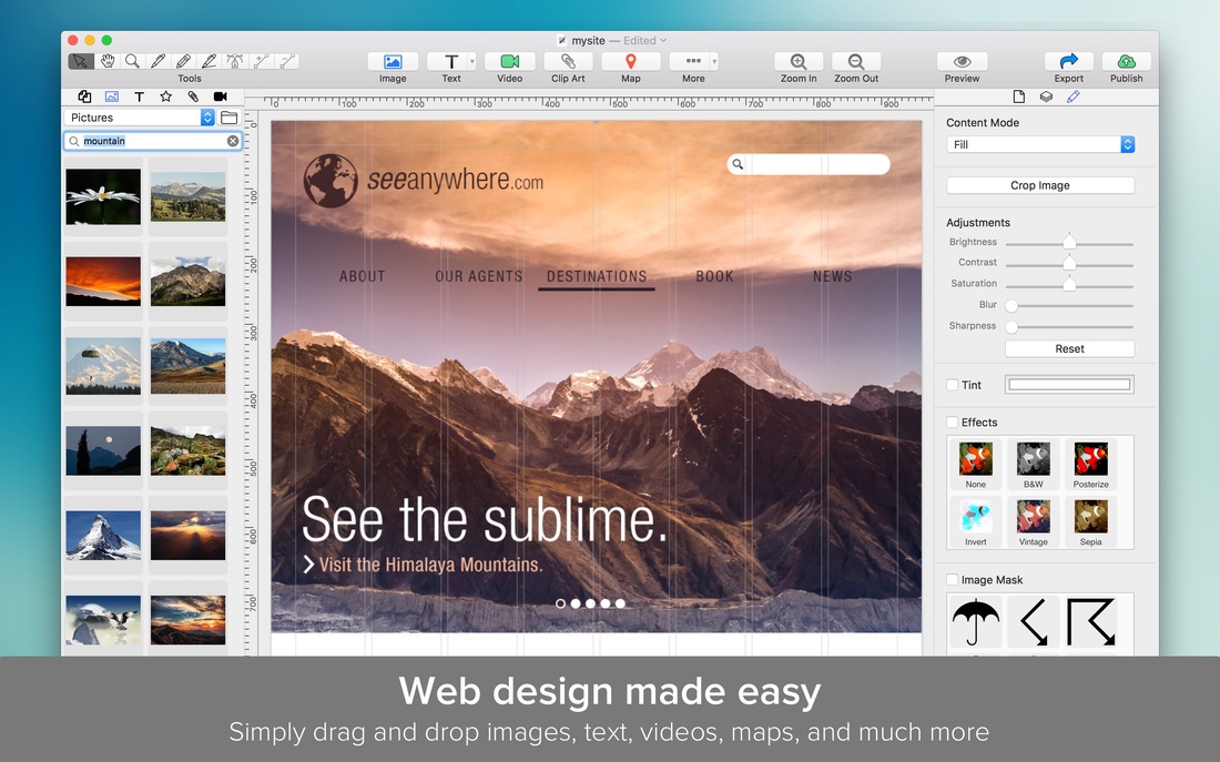 TurboWeb 1.1.9 – Easy and intuitive way to design beautiful web sites. screenshot