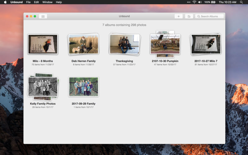 Unbound 1.2.0 – A faster, simpler photo manager. screenshot