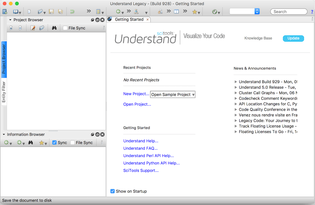Understand 5.0.928 – Tools for source navigation, code understanding and static analysis. screenshot