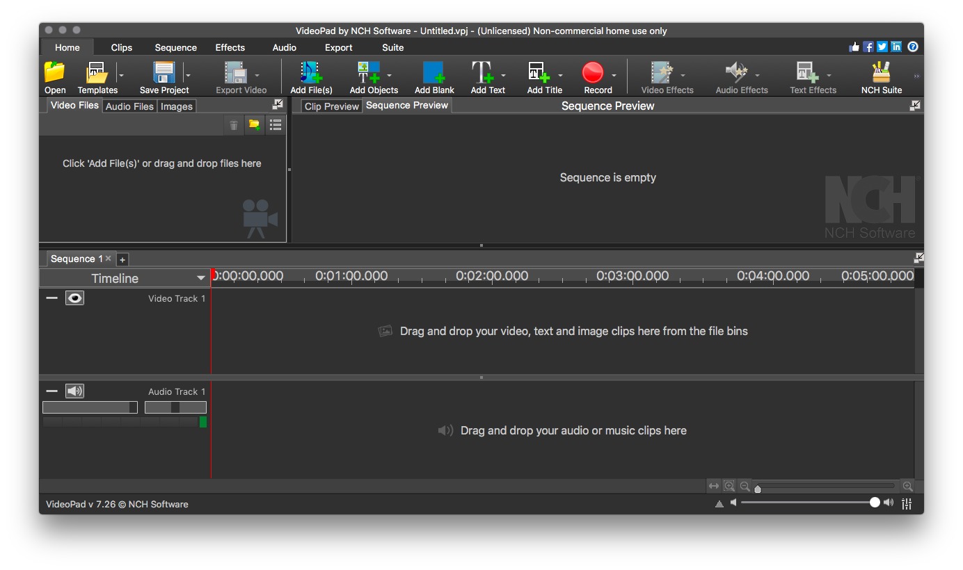 VideoPad Professional 10.75 screenshot