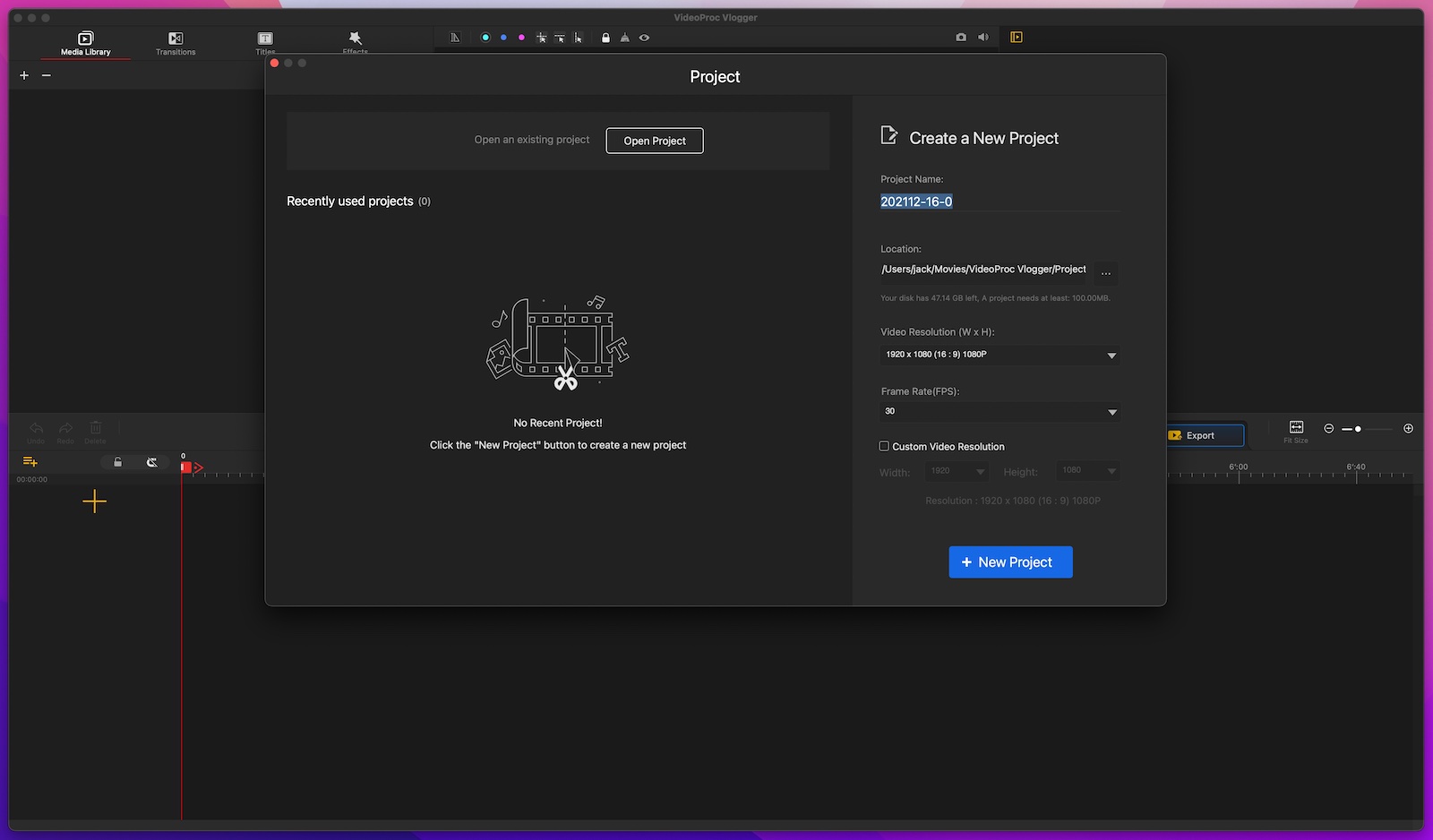 VideoProc Vlogger 1.2 screenshot