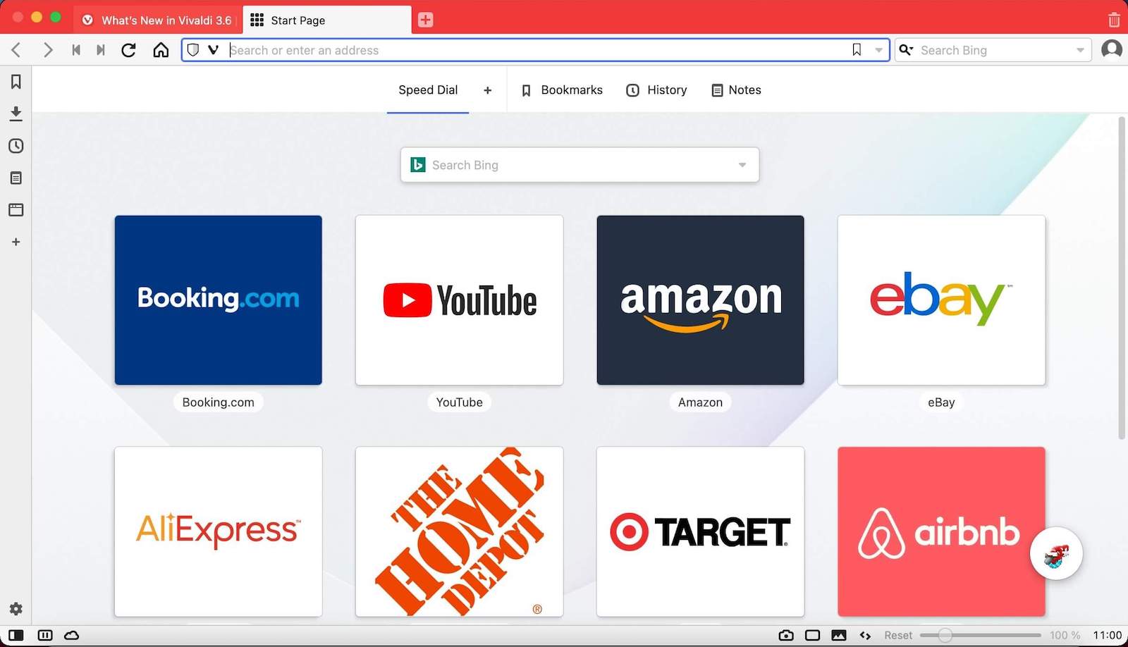 Vivaldi 3.6.2165.34 screenshot