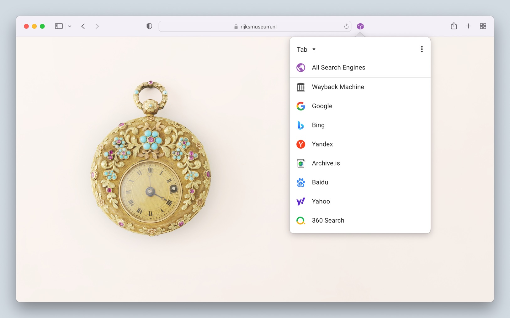 Web Archives for Safari 4.0.0 ekran görüntüsü