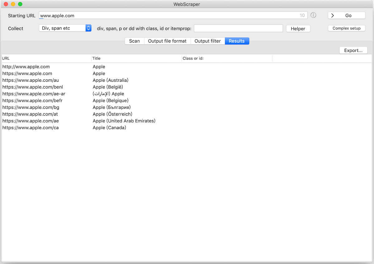 WebScraper 4.1.0 – Scan and output website data as CSV or JSON. ekran görüntüsü