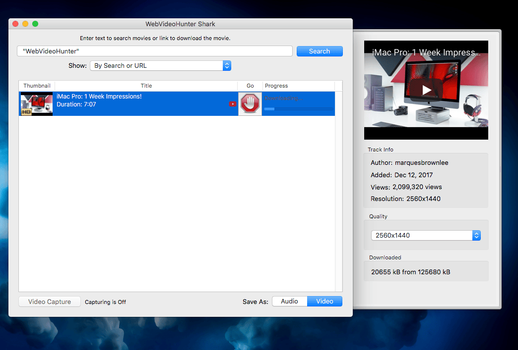 WebVideoHunter Pro 6.3.1 screenshot