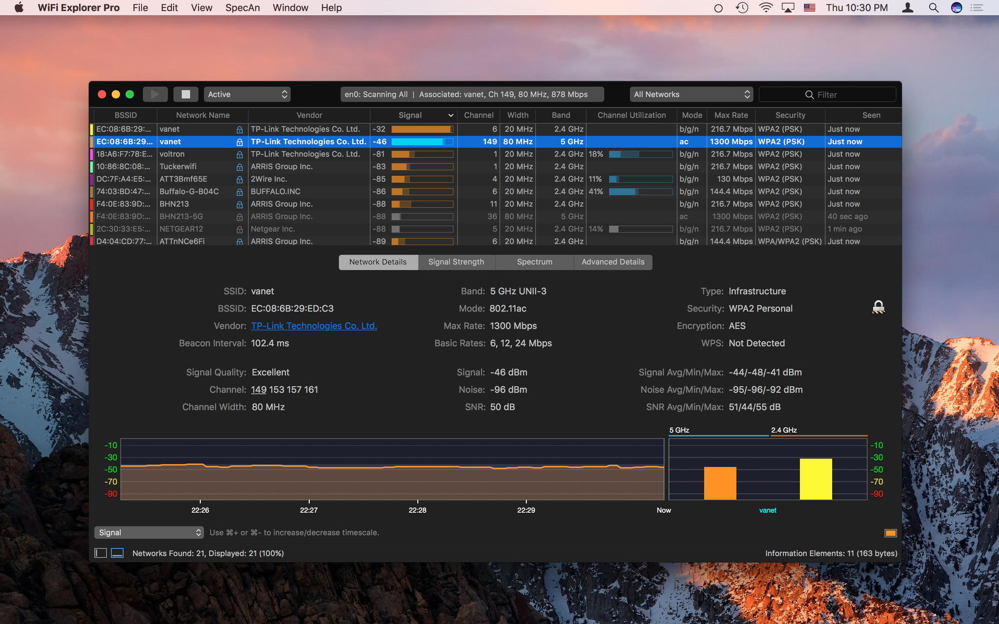 WiFi Explorer Pro 3.10.3 ekran görüntüsü