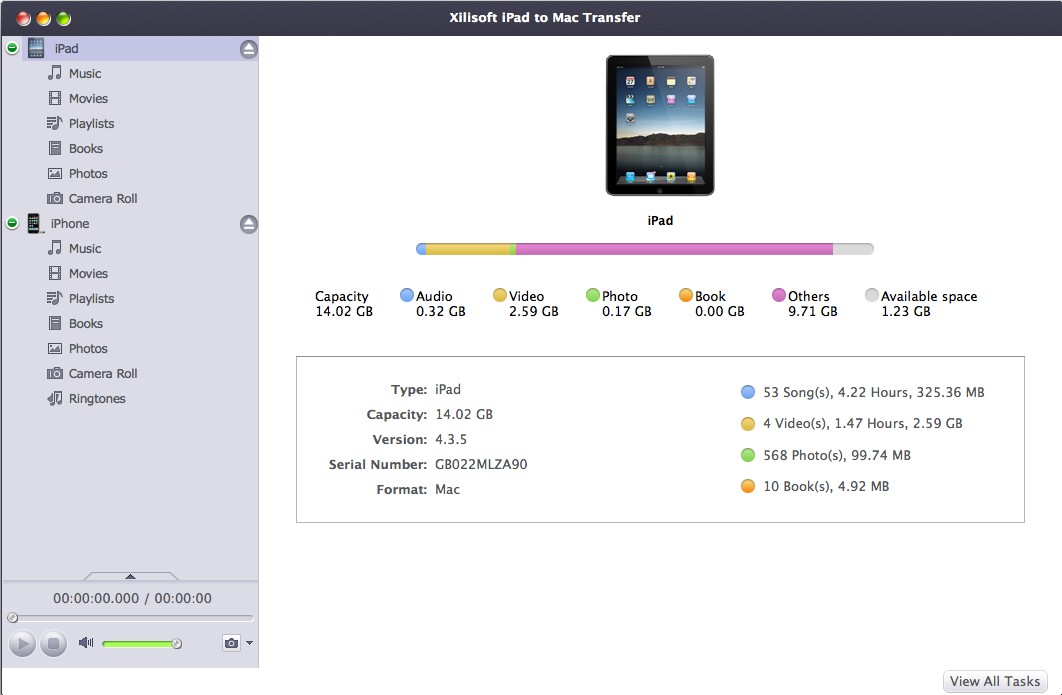Xilisoft iPad to Mac Transfer 5.7.28 ekran görüntüsü