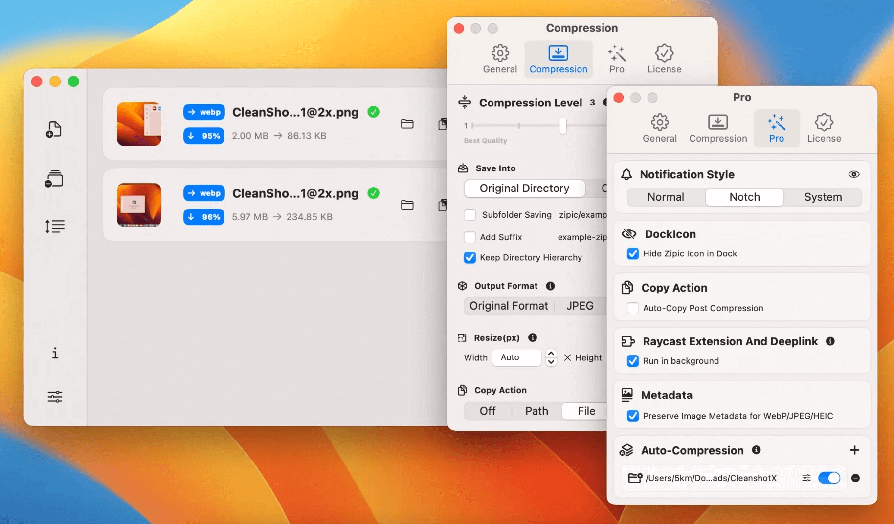 Zipic 1.10.0 ekran görüntüsü